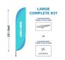 KIT - Large Commercial-Basics Feather II Custom Flag Banner